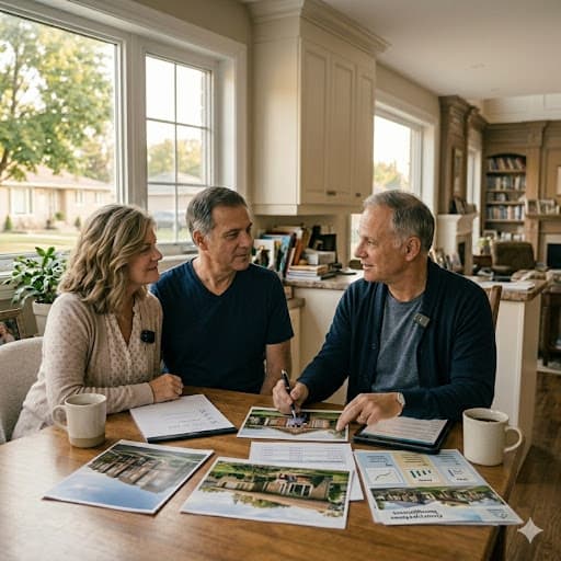 Randy advising a couple on housing decisions